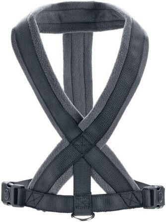 Шлейка для собак HUNTER LONDON COMFORT, дихаюча сітка 3D, 2-ступеневе регулювання, надійна застібка, міцна, легка та зручна в догляді, колір: антрацит, розмір: L/1