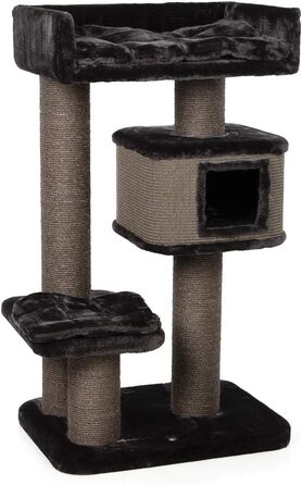 Дряпка для котів Kratzbaum Portland антрацит - велика, з міцними сизалевими стовпчиками, 69x47x124 см