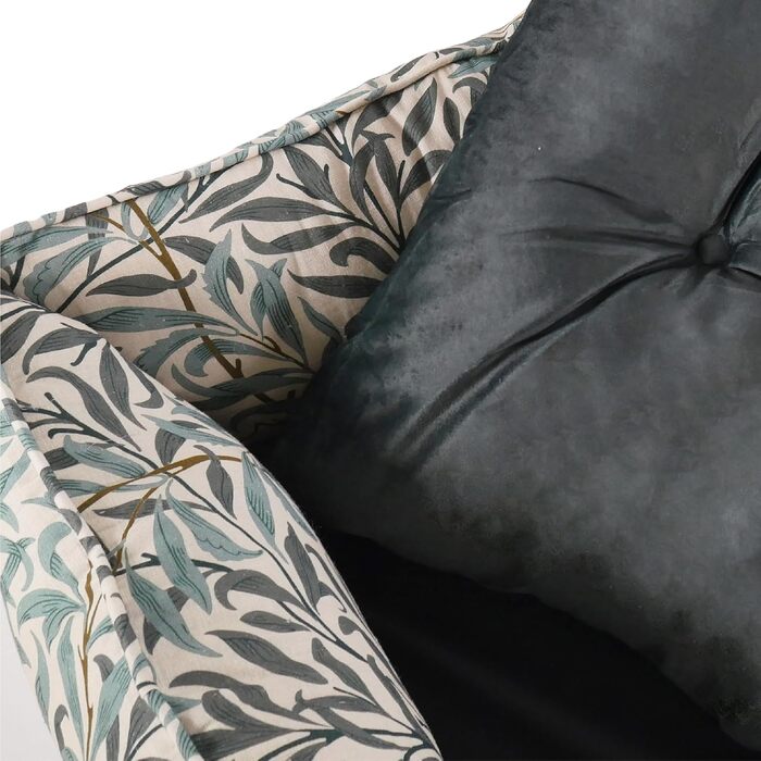 Клітка-ліжко для собак Rosewood x Morris & Co. велика, з принтом William Morris, з неслизьким дном, миється