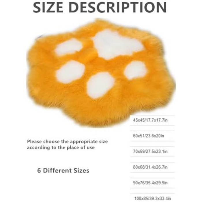 М'який килим з лапками собаки, пухнастий килим для ліжка, дивана, спальні, 70x59 см, сірий