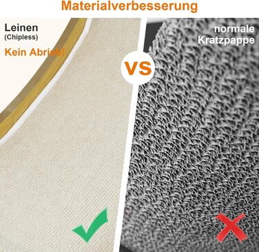 LUMIN TUTU Двостороння кігтеточка та ліжко для котів, 59x34 см, міцна та багаторазова, без випадання ворсу (бавовна & поліестер)