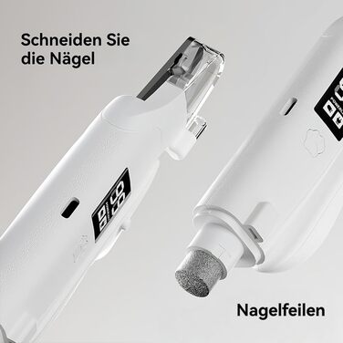 Триммер для когтів домашніх тварин 2-в-1 з LED-підсвічуванням Krallenschneider, з контейнером для збору, тихий мотор