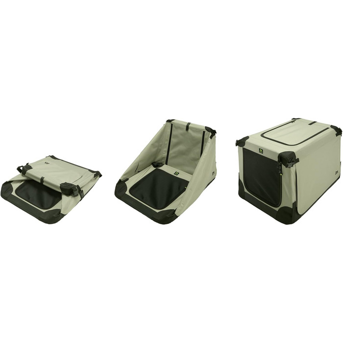 Складаний контейнер-переноска для собак Maelson Soft Kennel, бежевий, розмір S, 72x52x51 см