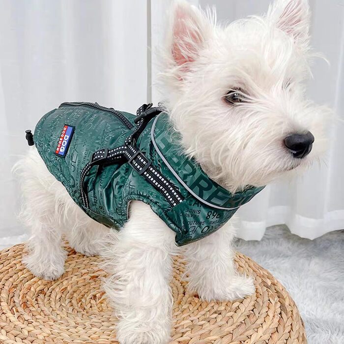 Тепла та водонепроникна жилетка для собак, розмір XXL, з відбиваючими смугами, для маленьких та середніх порід