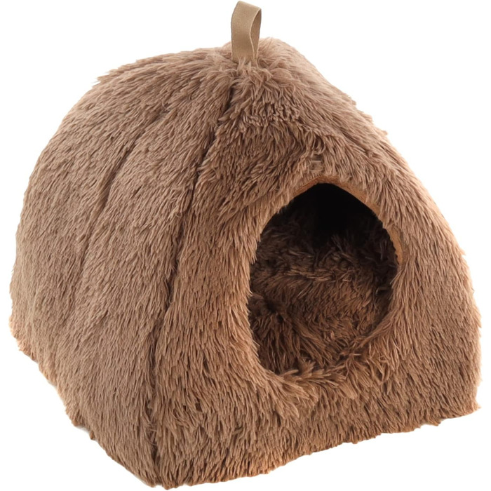 Автокрісло для собак Flamingo Krems круглої форми, 60x50x20 см, знімні подушки, регульовані ремені та короткий поводок (Taupe)