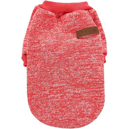 Теплий зимовий одяг для собак: куртка для чихуахуа та мопсів, червоний колір, розмір XL