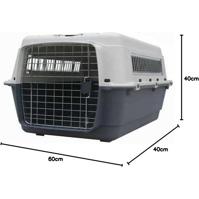 Клітка для тварин RBC L-60 IATA Junior 60x40x40 см, пластикова переноска для собак і котів