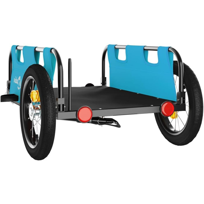 Дитячий причіп-транспортер для собак, блакитний, з оксфордської тканини та металу. Легко монтується.