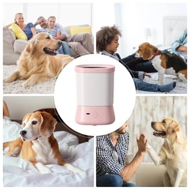 Миска для миття лап собак Hogvinnatil, автоматичний очищувач лап для собак, аксесуар для догляду за тваринами, рожевий