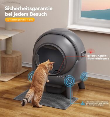 Автоматичний лоток для котів Katzenklo FEELNEEDY 65L з APP-керуванням, сенсорами безпеки та контролем запаху