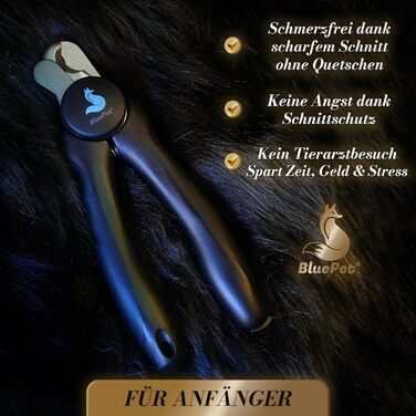 Професійний когтеріз BluePet KrallenSchön з обмежувачем для собак і котів, розмір M-L, з пилкою, лімітована серія