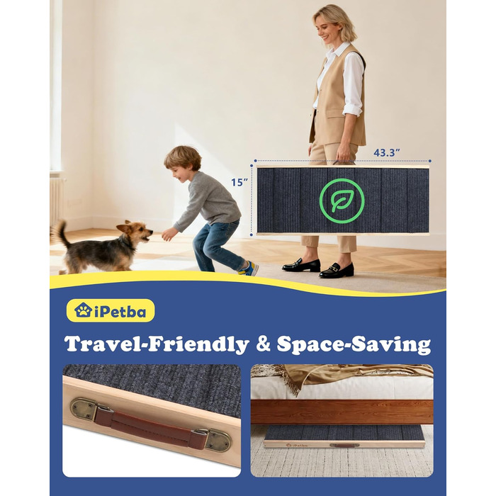 Рампа для собак та котів Hunderampe - складана, регульована, до 90 кг (внутрішнє використання до 35 кг)