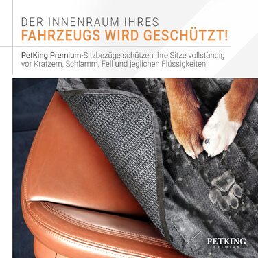 PetKing Premium Автогамак для собак, захисна накидка на заднє сидіння, водонепроникна автодоріжка для перевезення тварин, преміум-якість