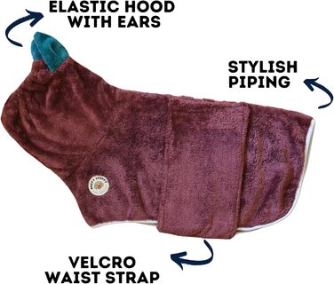 Преміум рушник для собак DERPYCHAPPY: миючий халат, рушник для сушіння, мікрофібра, Корея, для котів та цуценят, розмір M