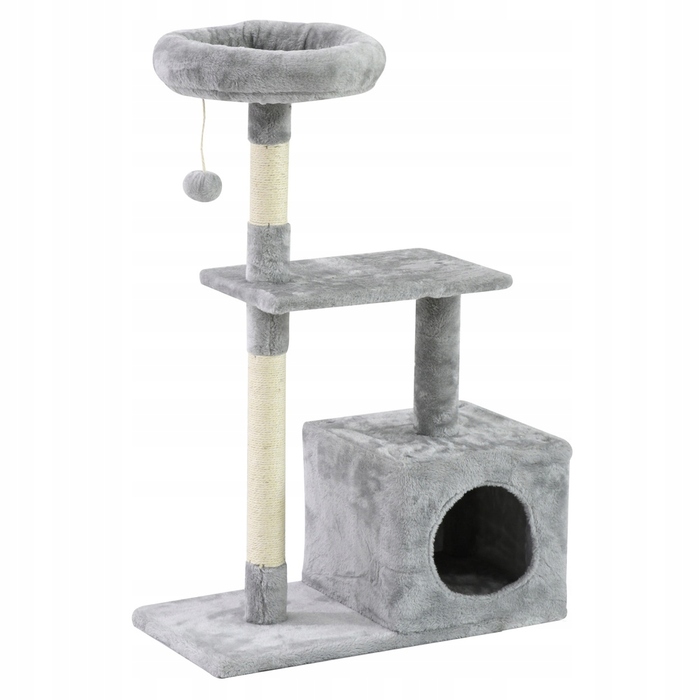 Високий когтеточка-комплекс з лежаком та стовпчиком, вежа для котів Wideshop 61 - 100 см