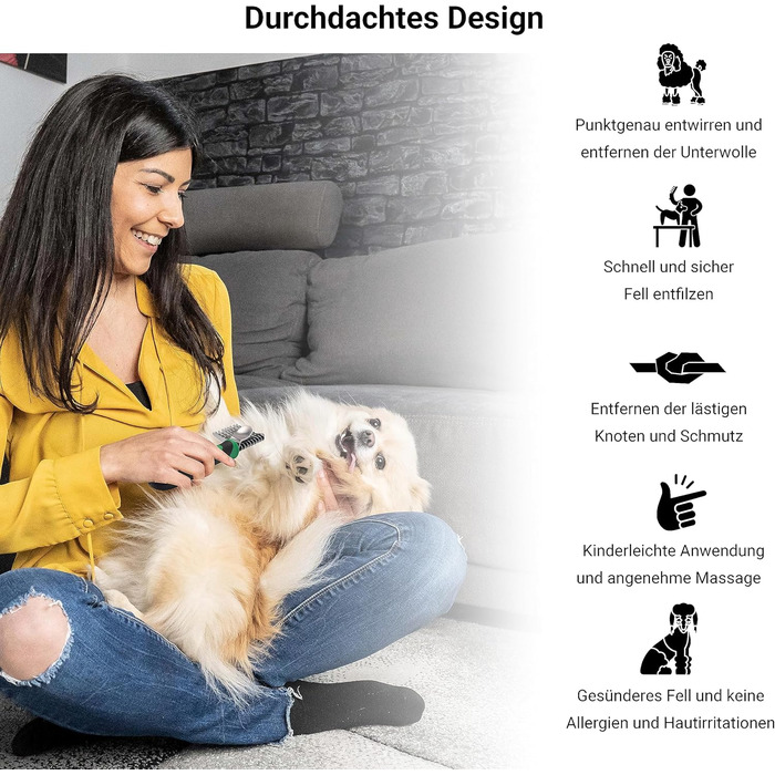 Набір гребінців для собак та котів (2 шт.) – для довгої та короткої шерсті, видалення підшерстка