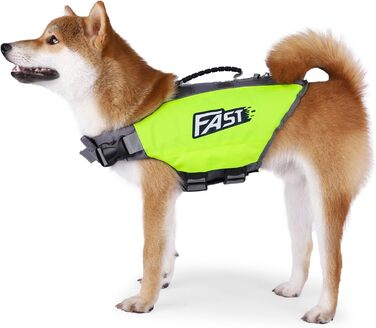 Світловідбиваюча жилет для плавання собак Kajile, зелений, M