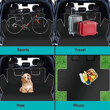 Захист для багажника автомобіля для Hyundai Bayon 2021-2025, захист краю вантажного відсіку, килимок у багажник (чорний)