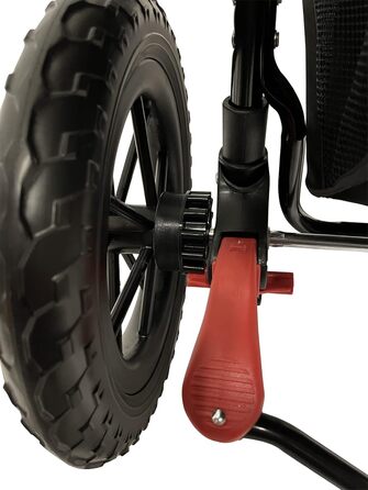 Petique Chinook Schwarz: розкішний візок для собак | Колеса 30 см, EVA, світловідбивачі | До 23 кг