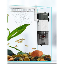 Boxtech Акваріумний фільтр внутрішній 6W, 4-в-1, тихий, регульований, 450L/H, для акваріумів 70-150 літрів