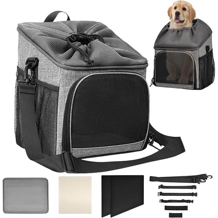 Корзина для тварин на велосипед | Велосипедна корзина для собак – легке кріплення, аксесуар, сумка-переноска, дихаюча для продуктів, походів у гори, заднього двору, кемпінгу