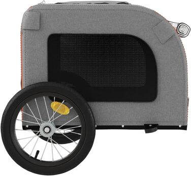 Причіп для велосипеда для собак Оранжевий та Сірий, Oxford-Gewebe та залізо, LH3839