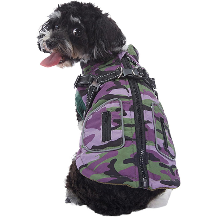Тепла та водонепроникна жилетка для собак з інтегрованим шлейкою | Зігріваючий зимовий одяг для тварин