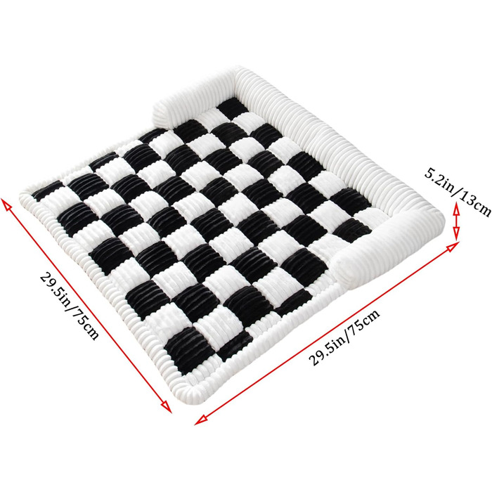 Ортопедичне ліжко для собак TOPCHANCES - 90x90x13 см, знімний чохол, м'яке, для великих та середніх собак, нековзне, килимок-софа для домашніх тварин (світло-коричневий)