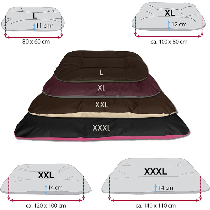 Льожа для собак BedDog® REX 2в1, велика, Бордо-сіра, овально-кругла, 80x60x11 см, для дому та вулиці