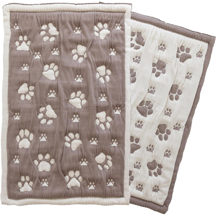 Килимок для собак та котів PetMat з органічної бавовни, 40,6 x 61 см, двосторонній, м'який, стильний, для лежанок, 16X24, Mokka-Baiser та Beige