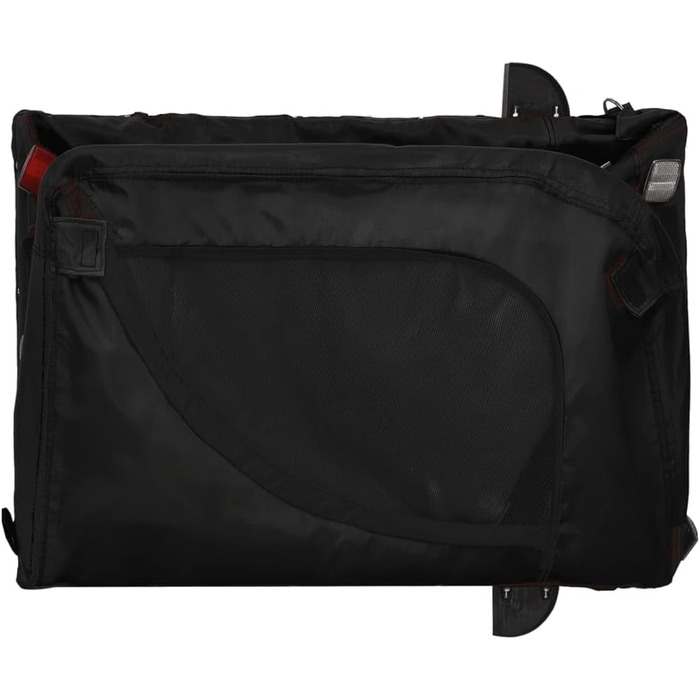 Причіп для велосипеда, переноска для собак, чорний (124x53x53 см)