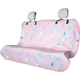 Чохол на сидіння заднього ряду для авто: універсальний, водонепроникний, для собак та дітей (рожева мармурова текстура)