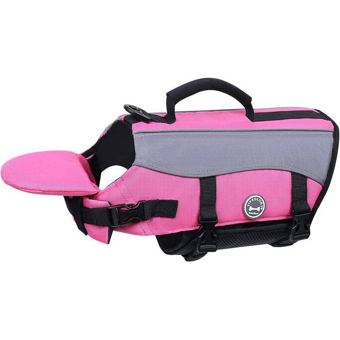 Жилет для собак VIVAGLORY для плавання, рожевий, M (53-63 см)