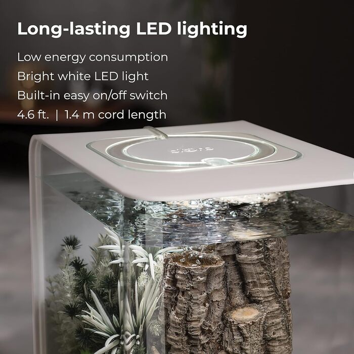 Акваріум biOrb FLOW 30 LED білий 30 л з акрилу, комплект із фільтром, LED-підсвіткою, ґрунтом і аератором, прямокутний дизайн