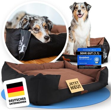 Ліжко для собак: міцне та зручне, підходить для великих та маленьких собак, цуценят та літніх тварин. Зручне собаче ліжко, кошик для собак, різні кольори (L, онікс)