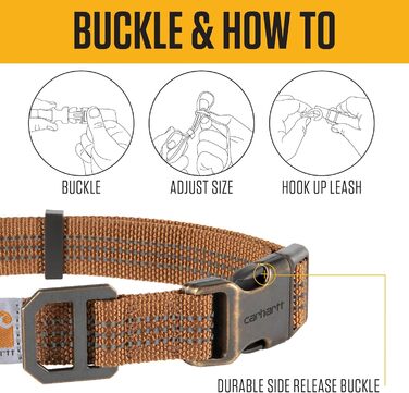 Carhartt повністю регульований нейлоновий нашийник для собак з відбиваючими швами, яскраво-зелений, розмір M