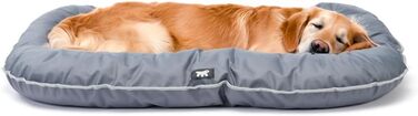 Ортопедичне собаче ліжко Ferplast для великих собак. Знімна наволочка, водонепроникна, 110 x 70 x 8 см, сірого кольору.