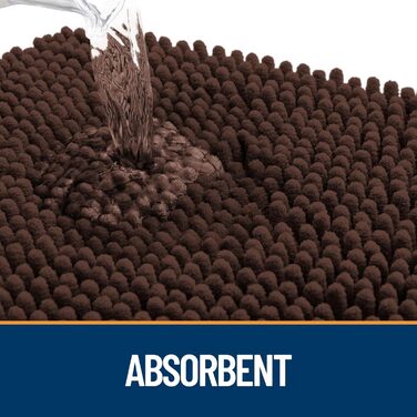 Набір килимків для собак OLANLY, 2 шт., 91.4 x 61 см, поглинають вологу та бруд, швидковисихаючі, неслизькі, пральні, з матеріалу ченілл, коричневі.