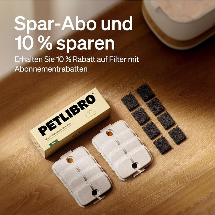 PETLIBRO Фонтанчик для котів бездротовий з датчиком руху, легке очищення, акумулятор 5000mAh, 23dB, BPA-free, 2 помпи, фільтр, білий