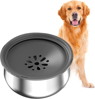 Миска для собак Loyala: велика, антипроливання, 4L, сіра