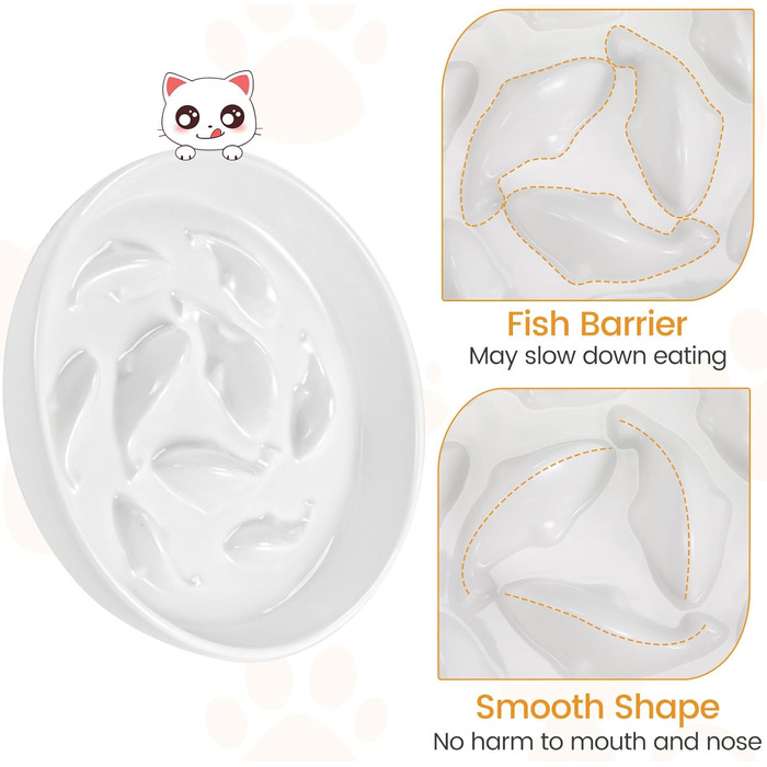 Миска для котів Happy Hachi з підняттям, керамічна, для повільного годування, протиковзаюча, для котів та маленьких собак (зелена)