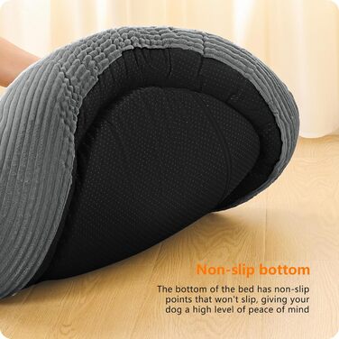 Кругле ліжко для собак середніх порід, котяче ліжко, зручне, знімний кошик, Ø 70 см, сірий колір, 70 x 70 x 20 см