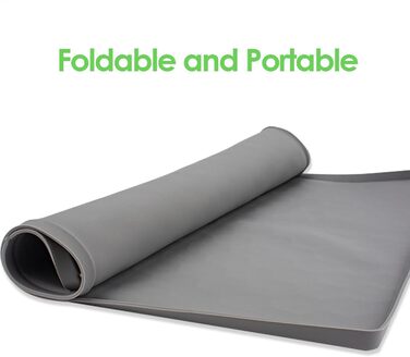 Килимок для годування собак, вологостійкий килимок під миску для тварин, великий силіконовий килимок з бортиком, 50 x 60 см, захист від бруду, килимок для цуценят