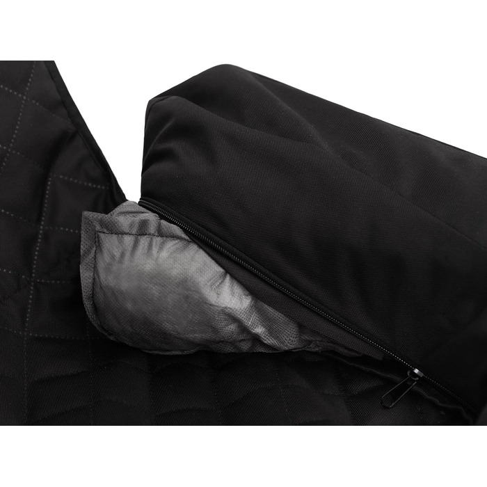 Автоматик для собак та котів: подушка-підстилка на заднє сидіння авто, переноска, лежанка, корзина, шлейка, 42x55 см (Чорний Оксфорд)