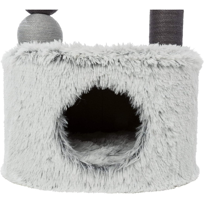 Дряпка для котів TRIXIE Harvey 73 см сірого кольору – кігтеточка з затишною печерою та зручною лежанкою, стабільна та комфортна – 44540