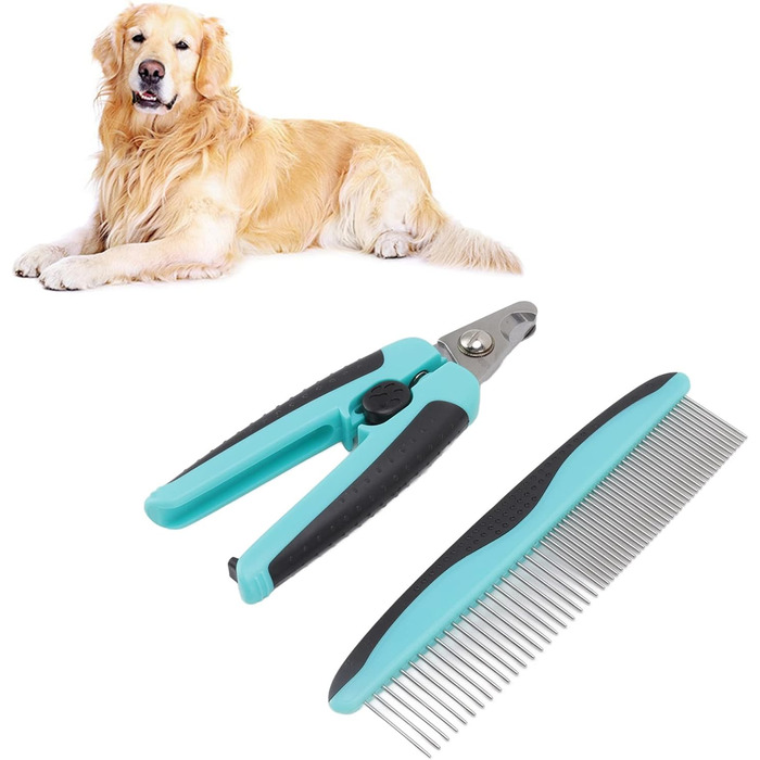 Тример для догляду за кігтями домашніх тварин, нержавіюча сталь, набір з гребінцем, безпечний та зручний інструмент для маленьких собак