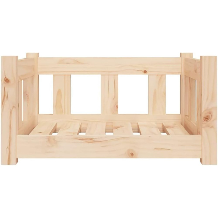 Зручне ліжко для собак та котів з дерева, коричневе, 55,5x45,5x28 см