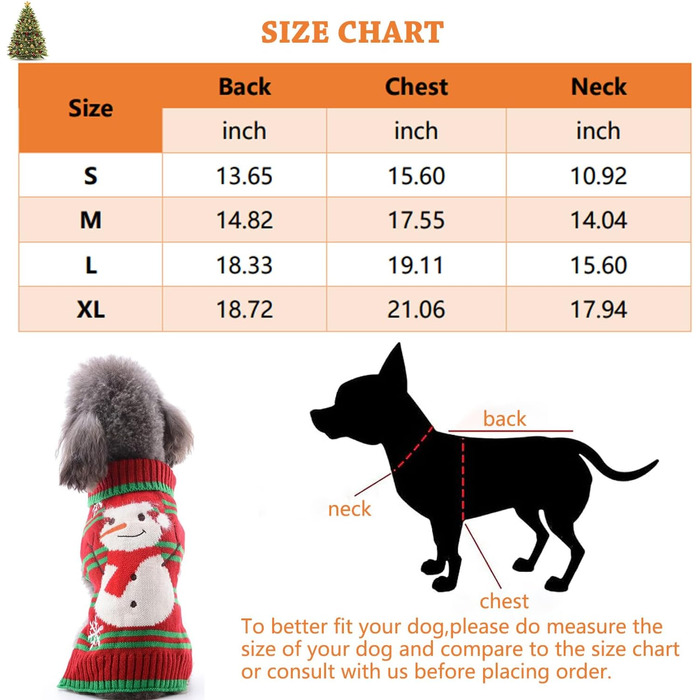 Пуловер для собак на Різдво: теплий, стильний, з м'якої пряжі. Ідеальний костюм для святкування, подарунок для цуценя. (Сніговик, M)
