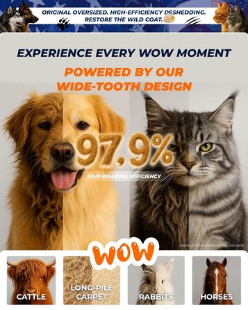 Гребінець для собак та котів з подвійним гребенем, для видалення ковтунів, з ручкою з дерева Сапелі. Підходить для німецьких вівчарок та тварин з середньою та довгою шерстю