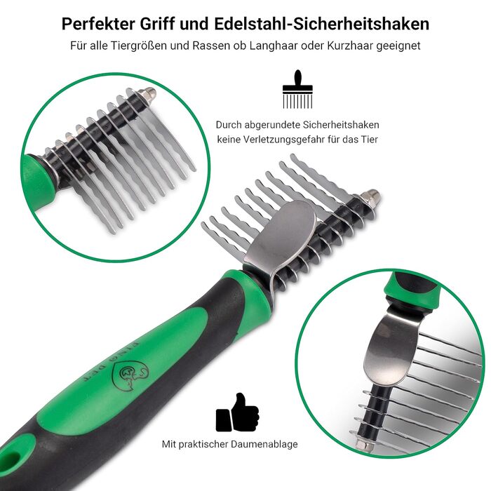 Набір для видалення шерсті для собак та котів: щітки для довгої та короткої шерсті, видалення підшерстка, гребінці